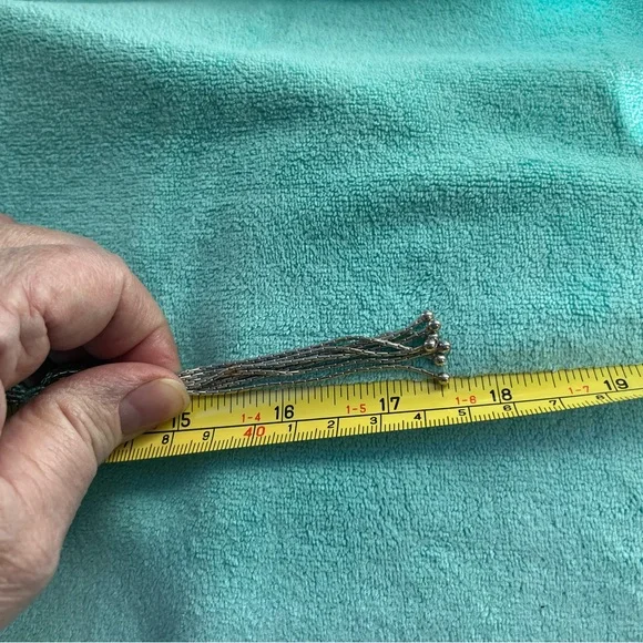 What a Fun Chain Necklace! 19” Silver Plated Necklace with 8”Fringe. - Picture 4 of 4